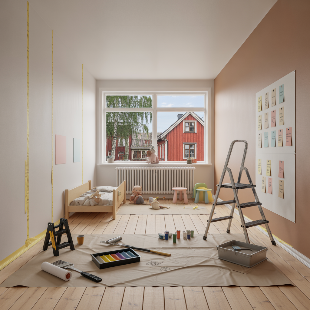 planera ommalning av barnrum checklista och tidplan