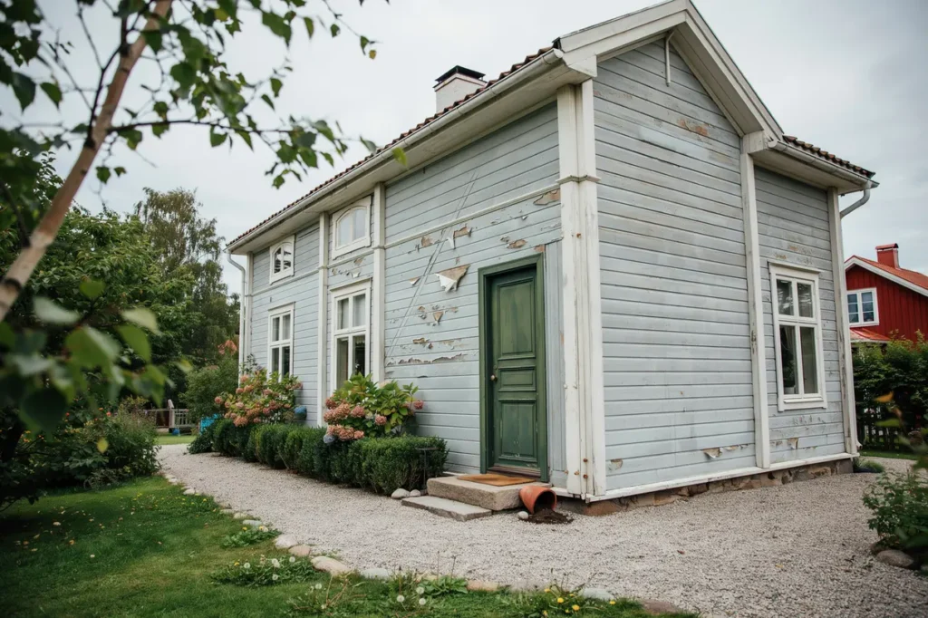 n r beh ver huset skrapas om tecken p att fasadf rgen har sl ppt och vad du b r g ra